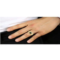 Dijamantni prstenovi za muškarce – prirodni crni dijamantni prsten 0. 14k zlatni hipoalergenski srebrni prsten za muškarce – pravi