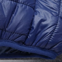 Zimska jakna za muškarce-ugrađena prošivena jakna s patentnim zatvaračem dugih rukava, topla jednobojna lagana ležerna jakna s visokim