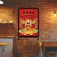 Taluosi Božićni transparent u kineskom stilu sa serpentinom i crtanim visećim ukrasom za dom