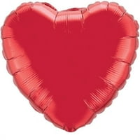 rubinski crveni balon u obliku srca od milara