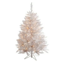 Umjetno božićno drvce od pjenušave bijele smreke od 4,5', čisto bijela LED svjetla