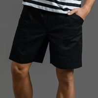 Muške kratke hlače za plažu, muške ljetne jednobojne hlače s džepovima i vezicama, široke brze suhe Ležerne sportske ravne kratke