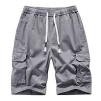 Prozirne kratke hlače za velike i visoke muškarce Ležerne jednobojne hlače s džepovima na otvorenom Radne hlače za plažu teretne