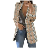 Blazers za žene Plus size rasprodaja ženski casual jednobojni baršunasti kaputi s dugim rukavima bez leđa
