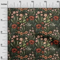 Jednobojna pamučna tkanina U maslinastozelenoj boji, retro materijal za šivanje s cvjetnim printom, tkanina širine dvorišta