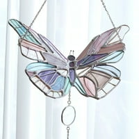 Akrilni hvatač sunca s vitražom leptira svijetli ukras za vješanje na prozor leptira za živi dom i vrt