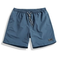 + Plus size hlače, muške široke sportske ljetne hlače, sportska odjeća, jednobojne kratke hlače u svijetloplavoj boji 10