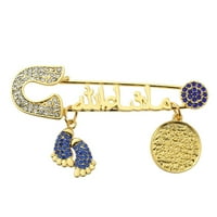 Lagana luksuzna blistava Moda cirkon Ajatul Kursi jednostavna legura Kićanka značka s natpisom broš u vjerskom stilu modni nakit