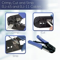 Crimping alat TRENDnet, 8P RJ - i 6P RJ-12, RJ - Crimping alat za rezanje i guljenje bendova, TC-CT68