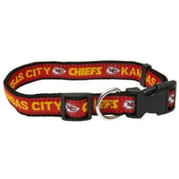 Kućni ljubimci Prvi NFL Kansas City Chiefs Colhar - Teška, izdržljiva i podesiva nogometna ogrlica za pse Mačke - Veliki