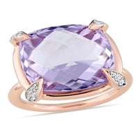 15- Carat T.G.W. Rose de France i White Sapphire 14kt ružičasti zlatni koktel prsten