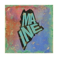 Zaštitni znak Maine riječ Maine Canvas Art Studio