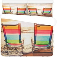 Set posteljine stolice za plažu poplun poplun s jastučnicom za uređenje doma u sobi