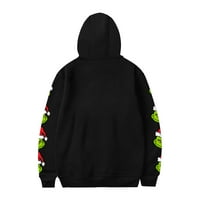 Hip Hop Grinch majica s kapuljačom s kapuljačom s crtanom grafikom puloveri modni tiskani vrhovi