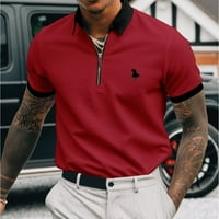 Muške košulje modne muške Casual majice kratkih rukava s printom majice crvene boje 4 inča