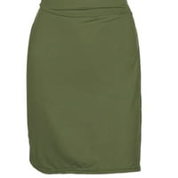 Ženske haljine s dubokim izrezom u obliku slova u, Ležerne mini haljine s printom do koljena, ljetna haljina Bez rukava U vojno zelenoj