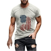 & Velike i visoke grafičke majice za muškarce, Muška Casual majica s okruglim vratom, popularni pulover s digitalnom zastavom od