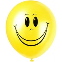 12 Kasni žuti nasmiješni baloni, 8ct