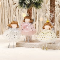 Rasprodano božićno ukrašavanje Ukrasno perje u obliku anđela Lutka Bez lica Ukrasi za lutke kućni zaslon lutke žute boje