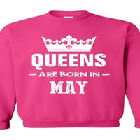 Ženske majice i kapuljače s kapuljačom-Kraljičin rođendanski poklon rođen je u svibnju