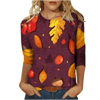 Majice za tunike za Žene Ležerne košulje s okruglim vratom sa zabavnim grafičkim printom široki pulover bluza majica