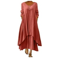 Asimetrična suknja za žene, nepravilna jednobojna ženska ležerna haljina od tunike