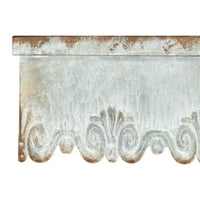 Kreativna zadruga 22,75 i 33,5 teško istrošene metalne zidne police s nazubljenim rubovima