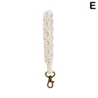 Pleteni privjesak za ključeve za žene djevojke ručno izrađena narukvica u stilu makrame narukvica s resicama privjesak za ključeve