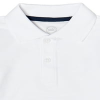 Wonder Nation Toddler Boys School Uniforma pique Polo majica s dugim rukavima, 2 -pak, veličine 2T - 5T