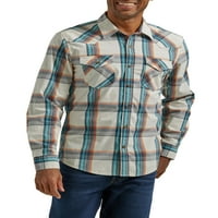 Muška uklopljena tkana košulja s dugim rukavima u veličinama od 5 inča