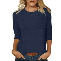 Ženske majice s rukavima u A-listi, ljetne Ležerne majice s okruglim vratom, lagane bluze od tunike s grafičkim printom, majica s
