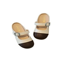 Dječje ravne sandale od 11,5 inča, klizne klompe, japanke na plaži, večernje Ležerne ljetne sandale od mazgi, lagane smeđe cipele