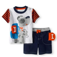 Majica Baby Boy i 3D interaktivne kratke hlače, set odjeće