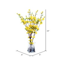 Žuti cvjetovi Vickermana u staklenoj vazi