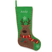 Personalizirana radosna božićna čarapa, dostupna u slatkim likovima