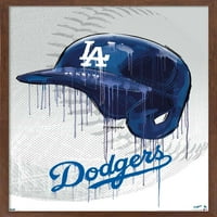 Zidni poster Los Angeles Dodgersa-kaciga za kapanje, 14.725 22.375