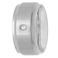 Muški Titanium Diamond Accent Wedding Band - Mens Ring