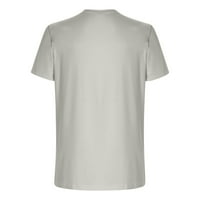 Muški tanki pamučni laneni topovi odjeća s popustom modna Ljetna rasprodaja majice kratkih rukava pulover s okruglim vratom majice