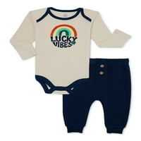 Wonder Nation Baby Boy St. Patrick Bodysuit & hlače set, 2-komad, veličine 0m-24m