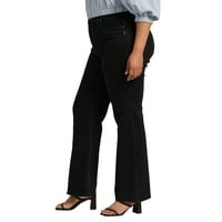 Silver Jeans Co. Plus veličina vrlo poželjna visoka nogu traperice za noge za noge 12-24