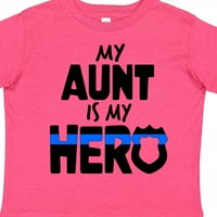 Smiješna majica moja tetka je moj heroj, policajac, obiteljski poklon za dječaka ili djevojčicu