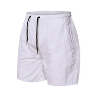 Muške kratke hlače muške svestrane 5-minutne suhe jednobojne sportske kratke hlače za plažu u bijeloj boji 91247