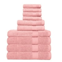 Opuštena Kolekcija pamučnih ručnika za kupanje, ružičasta