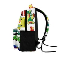 Luksuzni set torbi za knjige s automobilom iz crtića, izdržljive šaljive putne torbe s bočnim džepovima za poklon