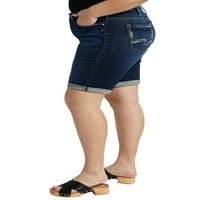 Silver Jeans Co. Ženske plus veličine suki srednjeg uspona Bermuda Veličine kratkih struka 12-24
