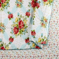 Pioneer Woman vintage cvjetni setovi od pamučnih prekrivača, kralj, 3 komada