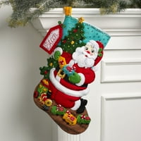 Aplikacija od filca od 98 set božićnih čarapa, vlak za igračke Djeda Mraza