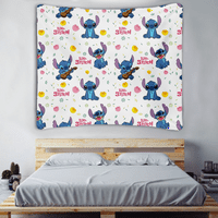 Tapiserija s uzorkom Lilo & Stitch, zidna umjetnička tapiserija s crtanim dizajnom za spavaću sobu, dnevni boravak u spavaonici,