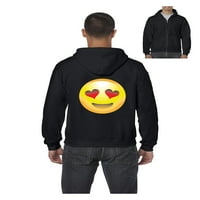 Muški pulover s patentnim zatvaračem, veličine do 5 inča-nasmiješeno lice s emojijima