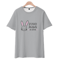 Modna ljetna ležerna majica kratkih rukava s printom uskršnjeg zeca
